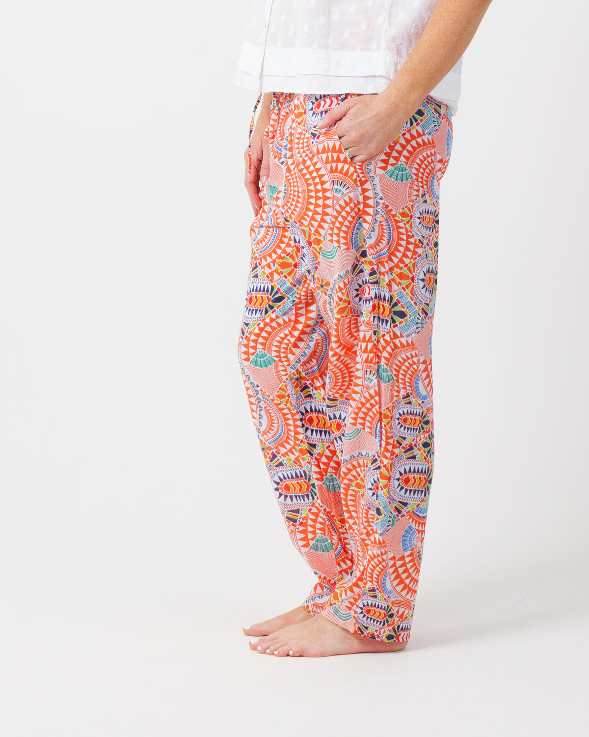 Chilli Pants in Orange Geo