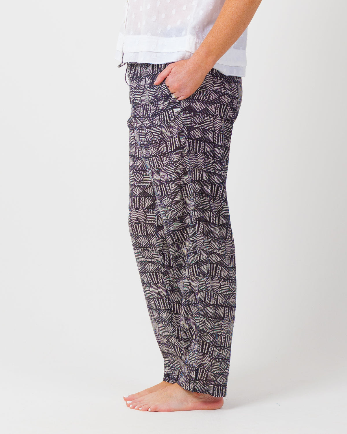 Chilli Pants in Black and White Diamonds