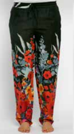 Chilli Pants in Abstract Black Floral