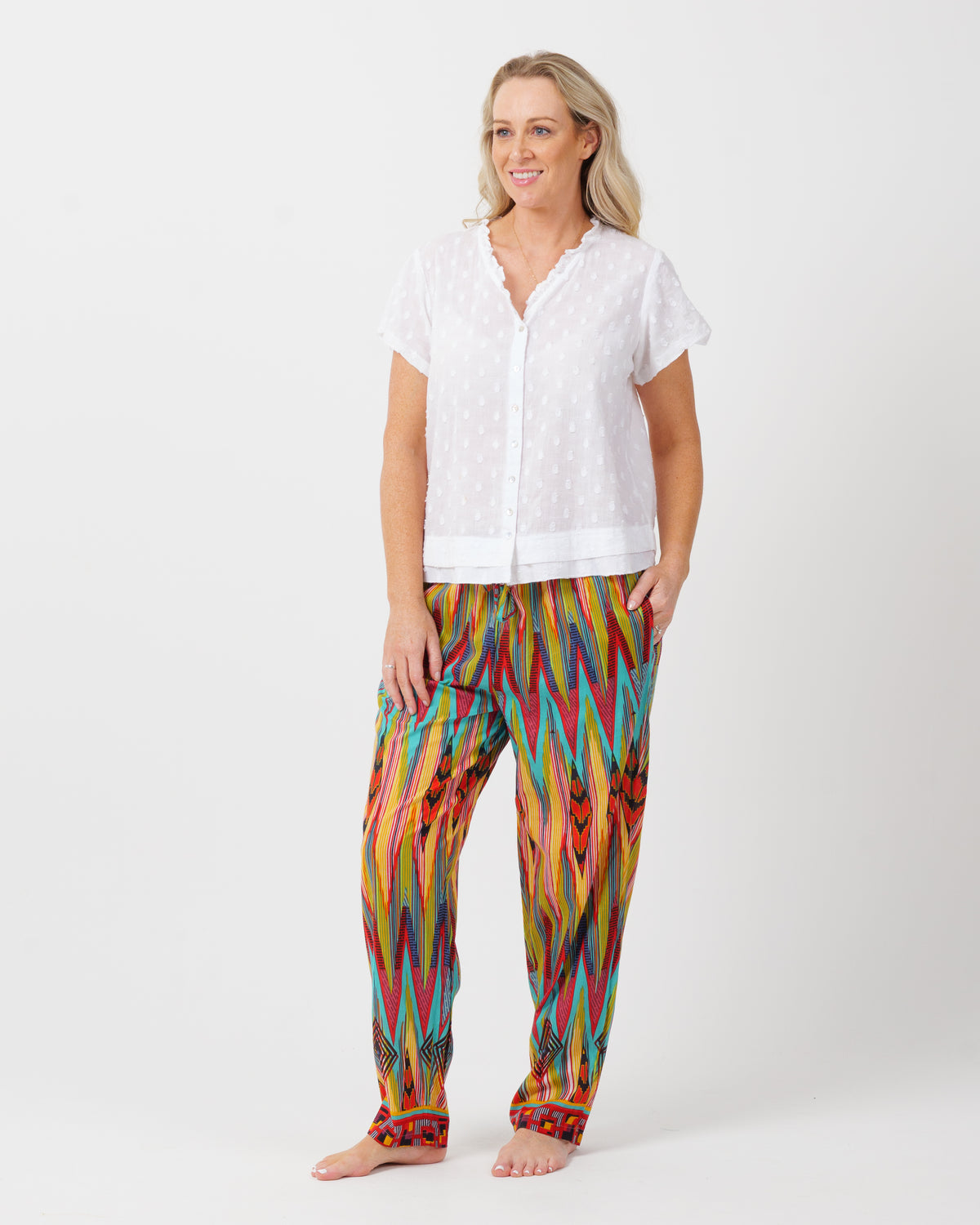 Chilli Pants in Orange Lines