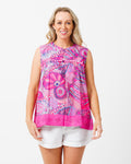 Chilli Short Top in Pink Bubbles