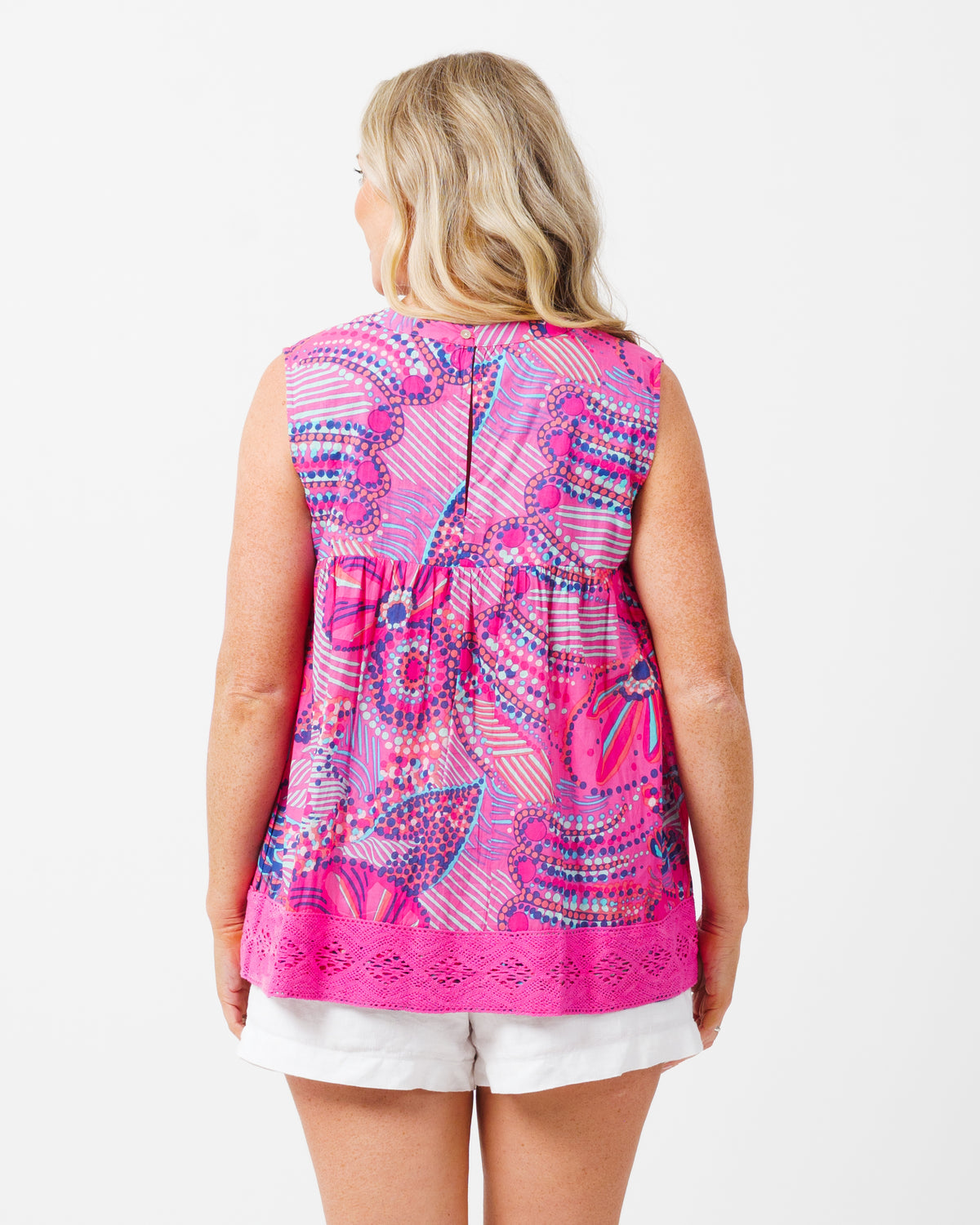 Chilli Short Top in Pink Bubbles