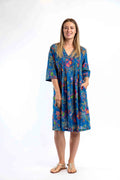 Heron Dress in Royal Blue Floral
