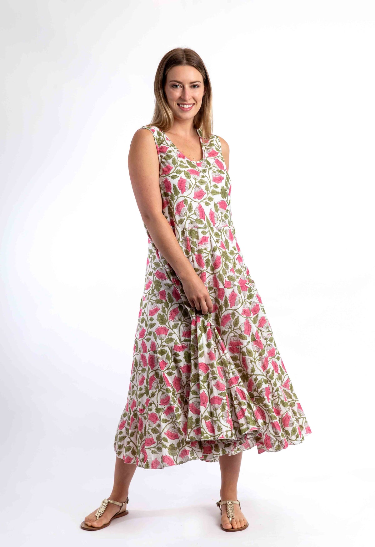 Daydream Dress in Pink Poppies