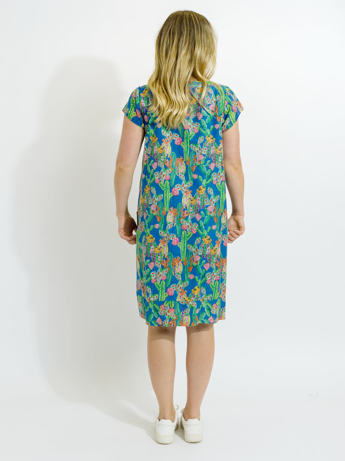 Marcoola dress in Blue Cactus