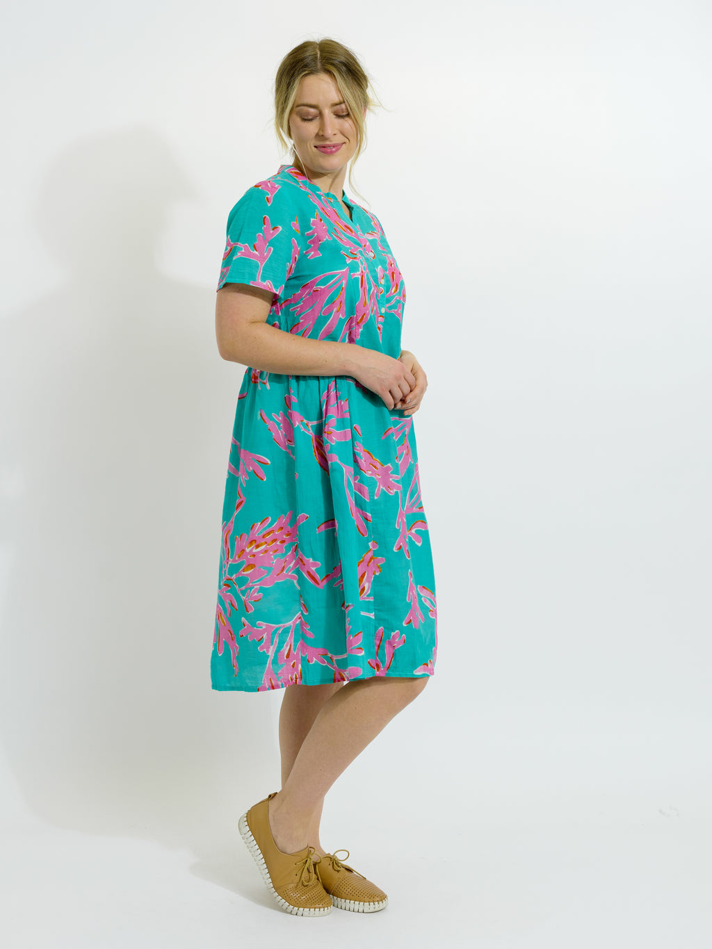 Airley Dress in Pink Coral