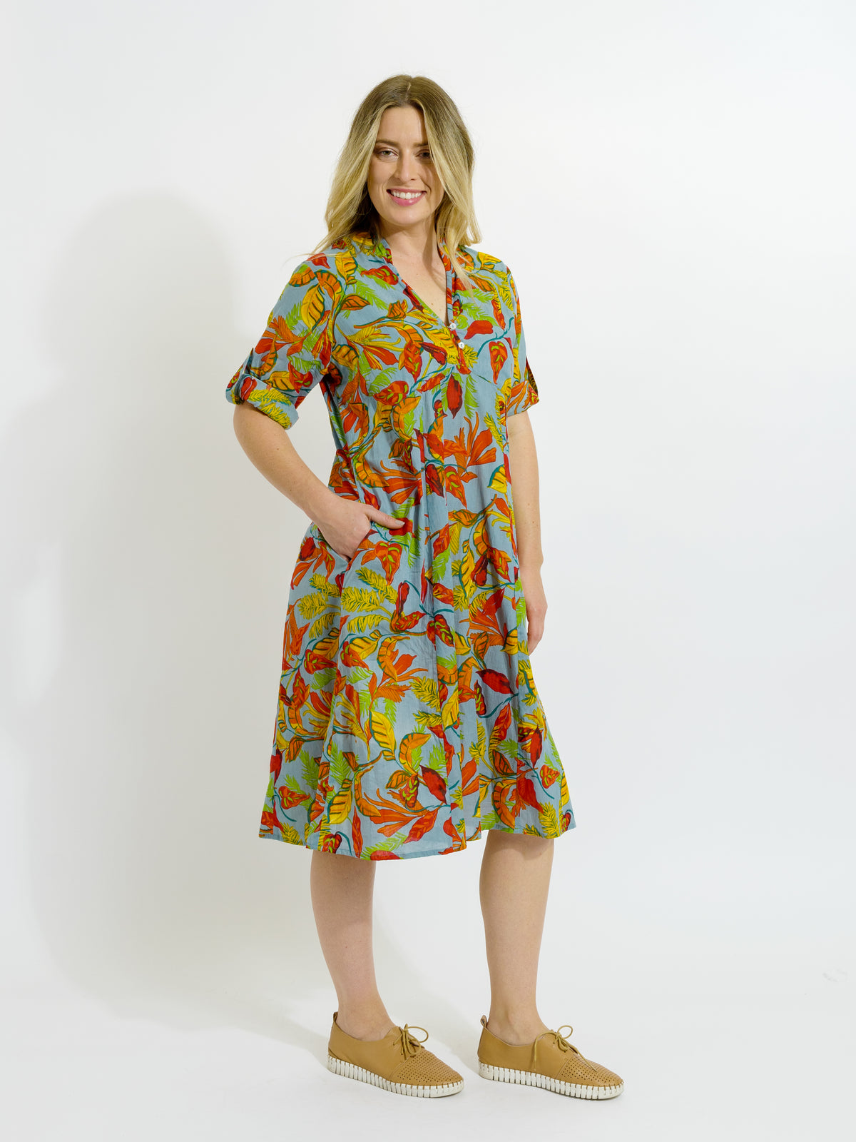 Mareeba Dress in Autumn Leaves