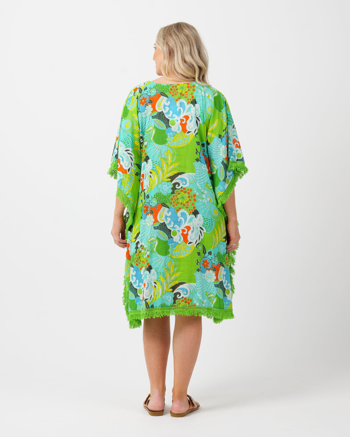 Bedarra Kaftan in Kaleido Garden