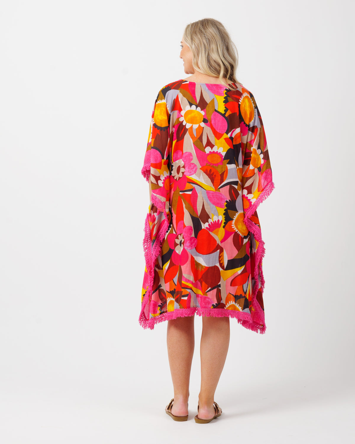 Bedarra Kaftan Dress in Bold Floral