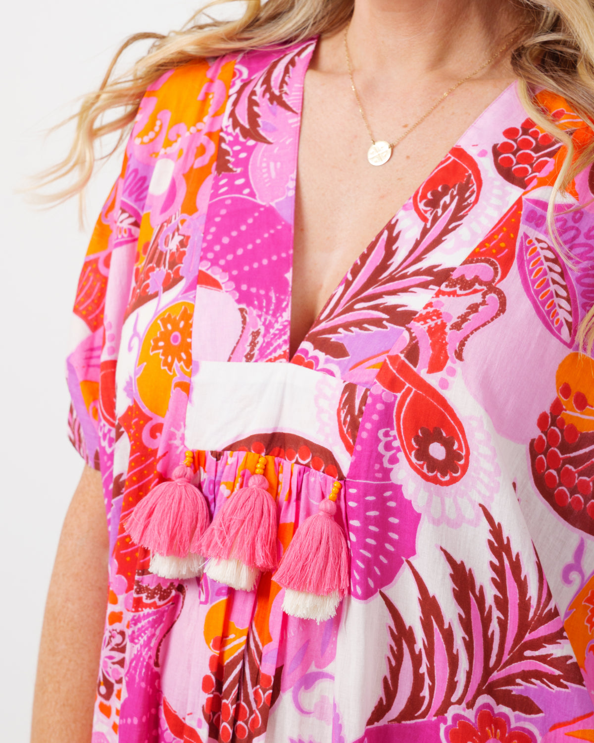 Tiwi Kaftan in Kaleido Pink