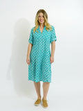Mareeba Dress in Teal Fan