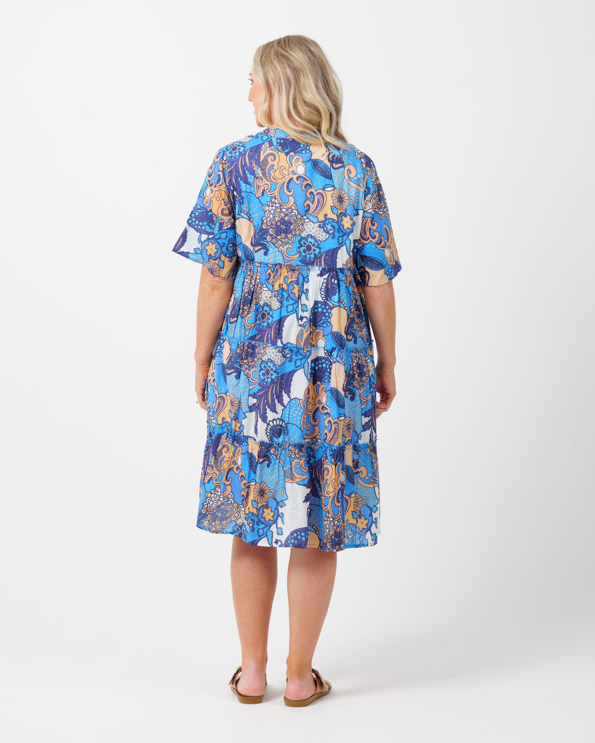 Castaway Dress in Kaleido Blue