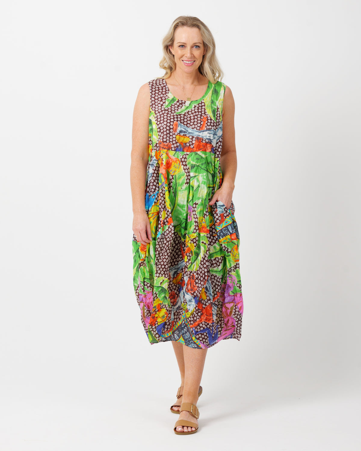 Glasshouse Dress in Coffee Beans