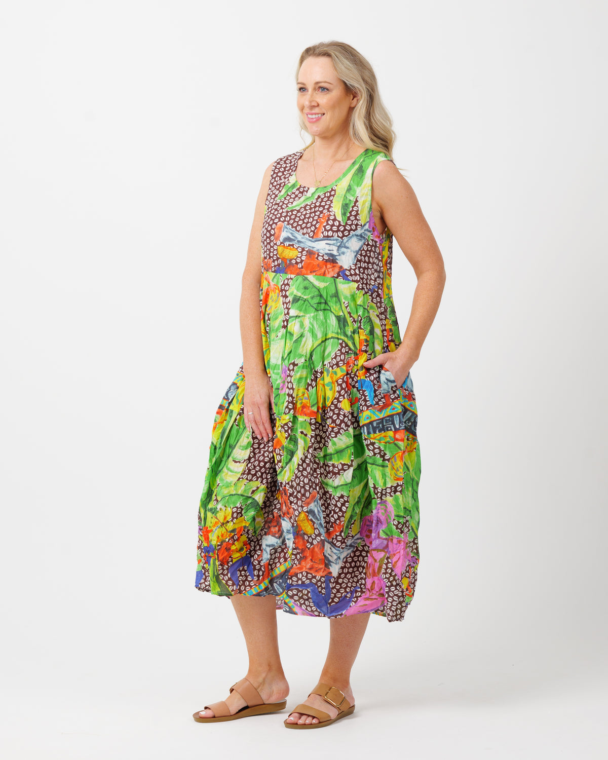 Glasshouse Dress in Coffee Beans