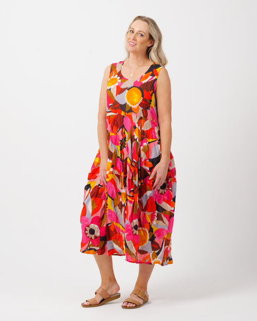 Glasshouse Dress in Bold Floral