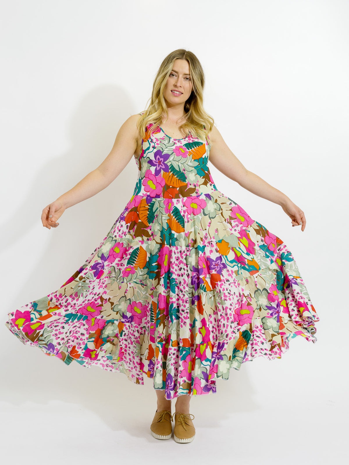 Daydream Dress in Fresh Pink Floral