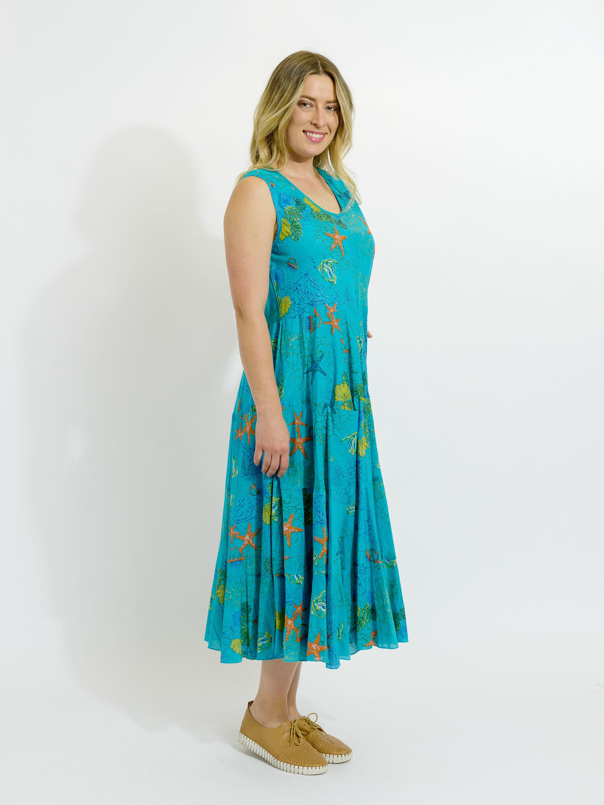 Daydream Dress in Aqua Reef