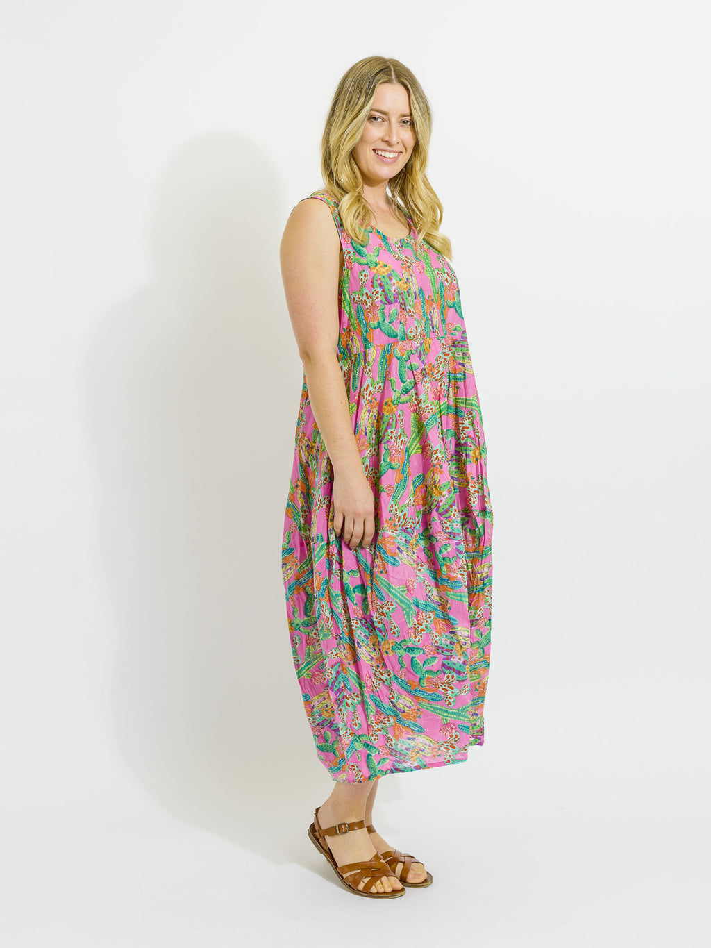 Glasshouse Dress in Pink Cactus