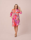 Coral Bay Dress in Pink Leopard