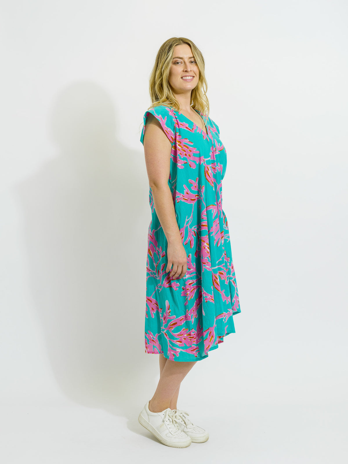 Maheno Dress in Pink Coral