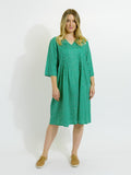 Heron Dress in Mauve and Green Eyes