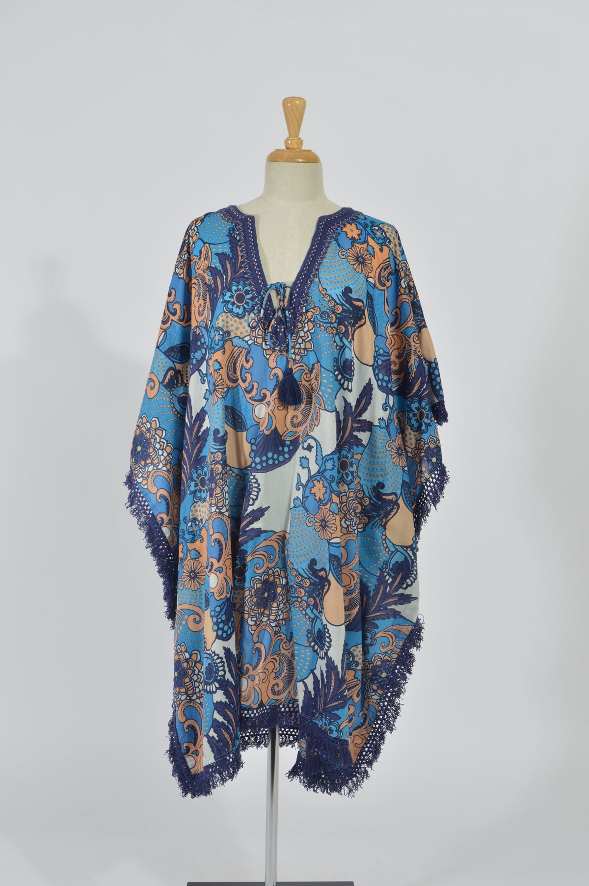 Bedarra Kaftan in Kaleido Blue