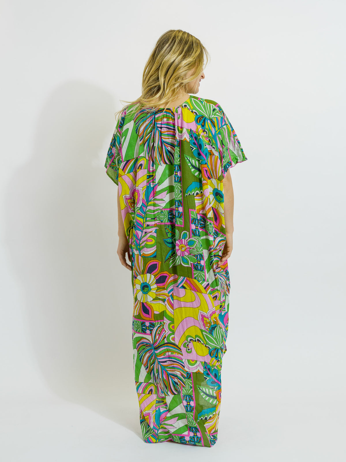 Tiwi Kaftan in Green Multi