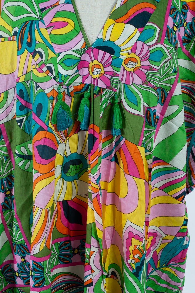 Tiwi Kaftan in Green Multi