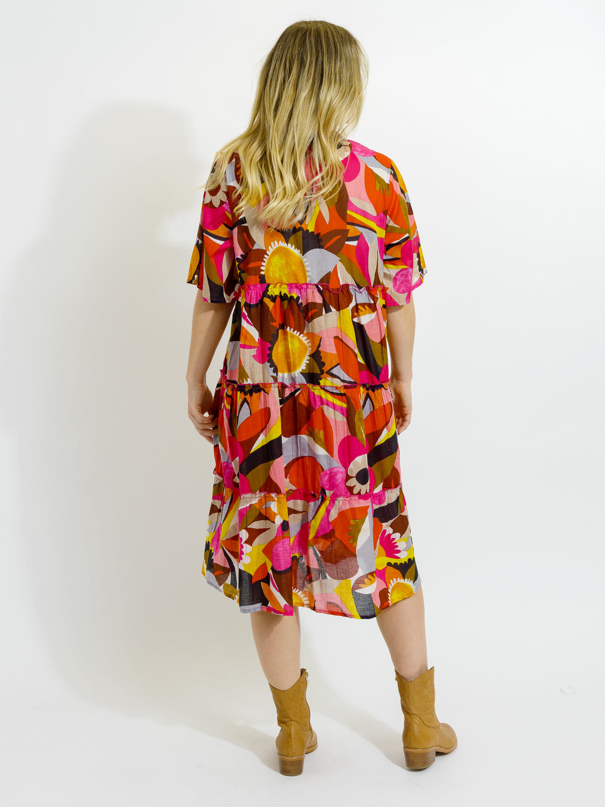 Castaway Dress in Bold Floral