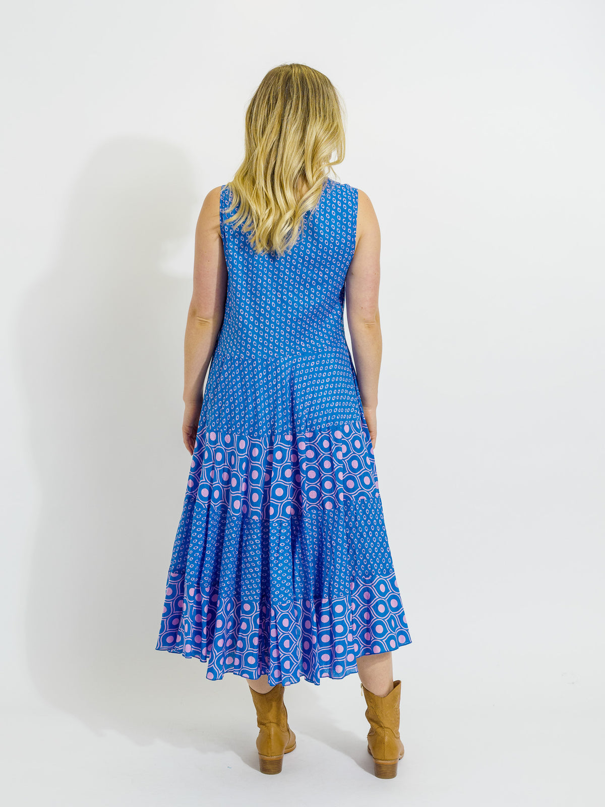 Daydream Dress in Blue and Mauve