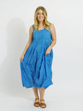 Glasshouse Dress in Blue and White