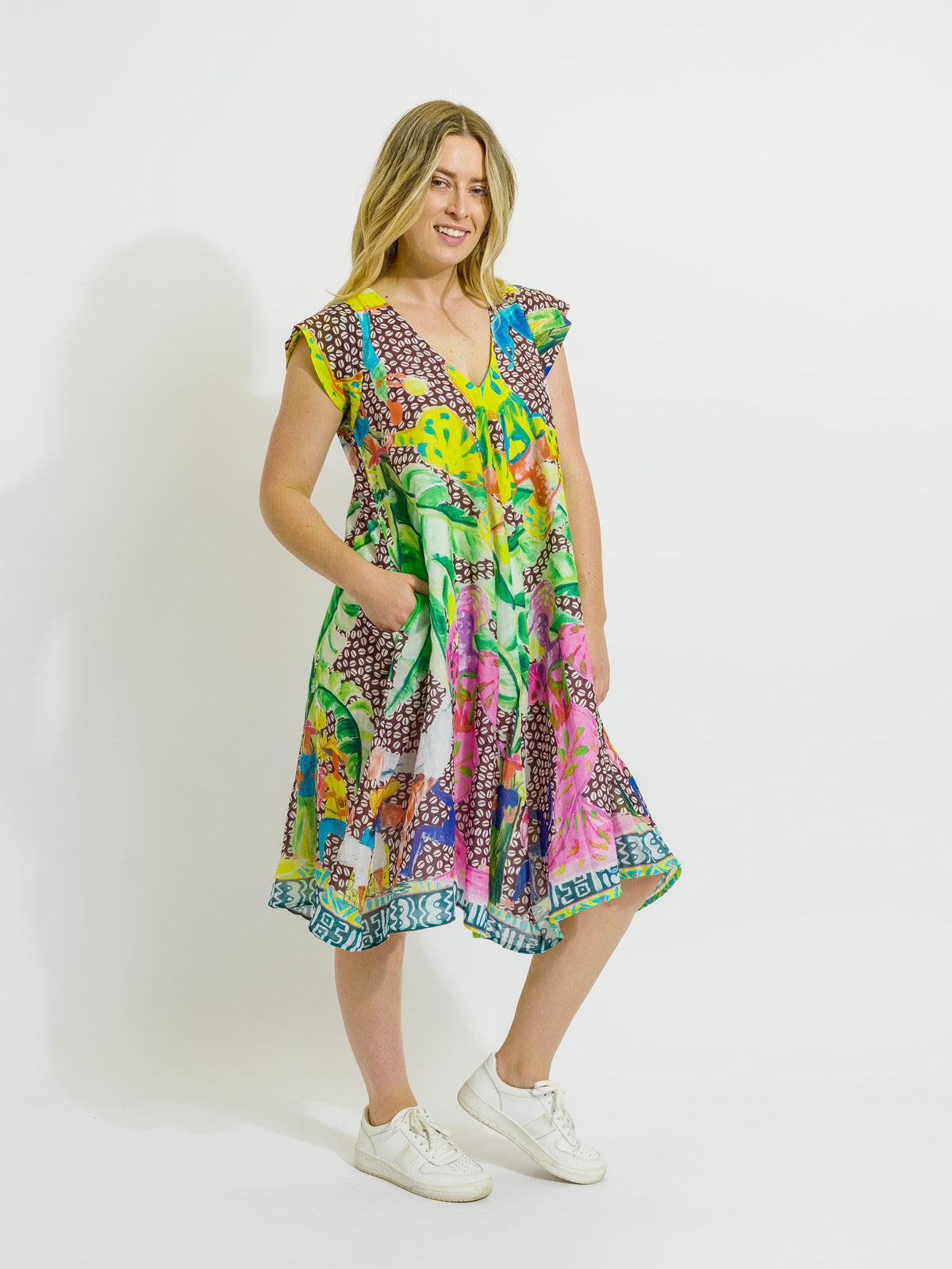 Maheno Dress in Coffee Beans