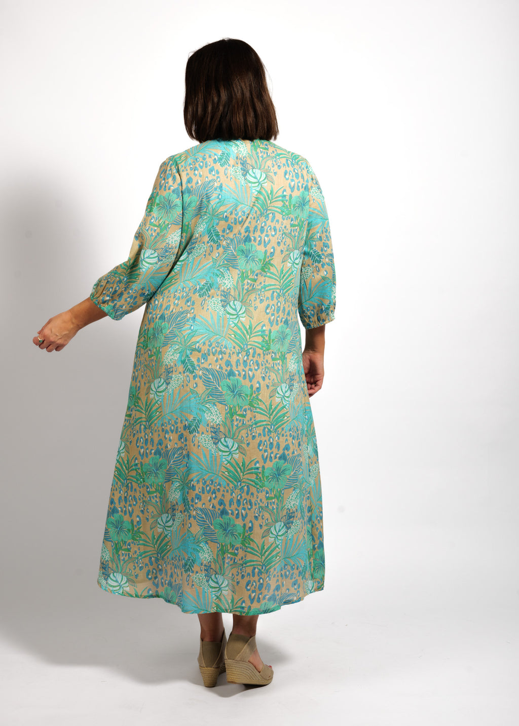 Freya Dress in Sandy Ferns