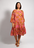 Lucia Dress in Orange Pink