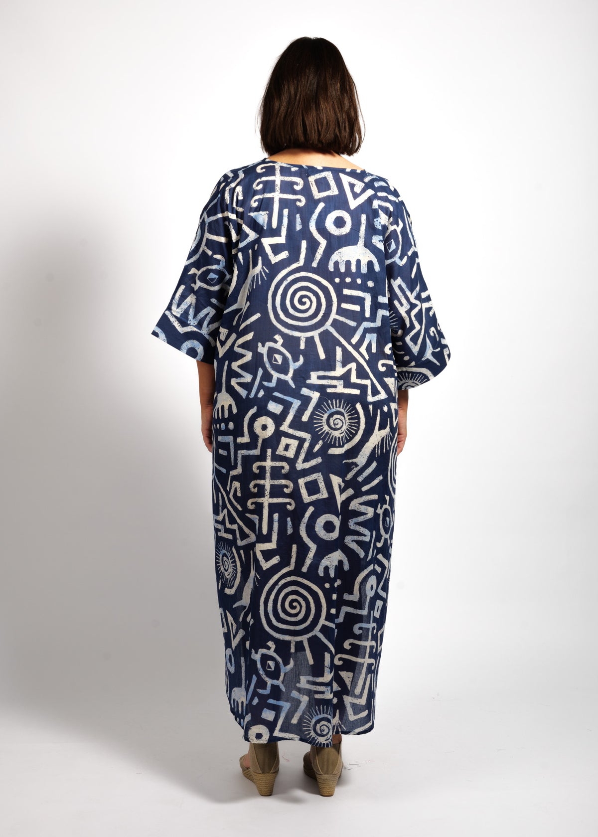 Stella Dress in Blue Symbols