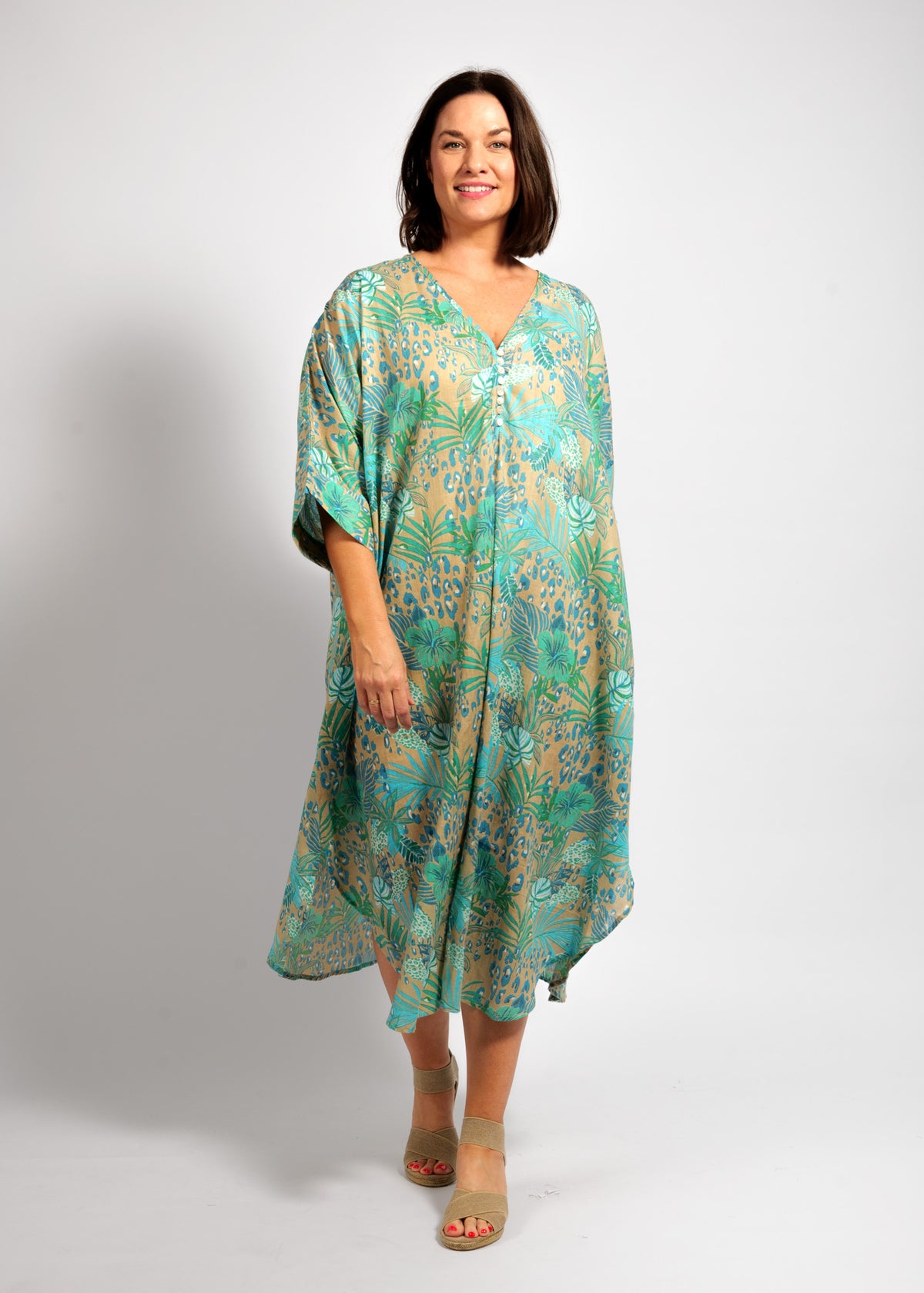 Stella Dress in Sandy Ferns