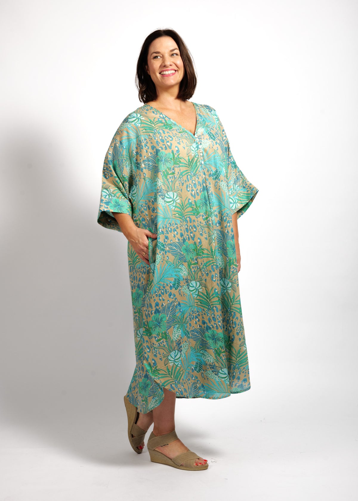 Stella Dress in Sandy Ferns