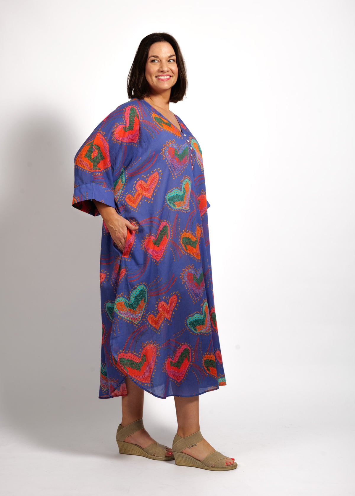 Stella Dress in Purple Hearts