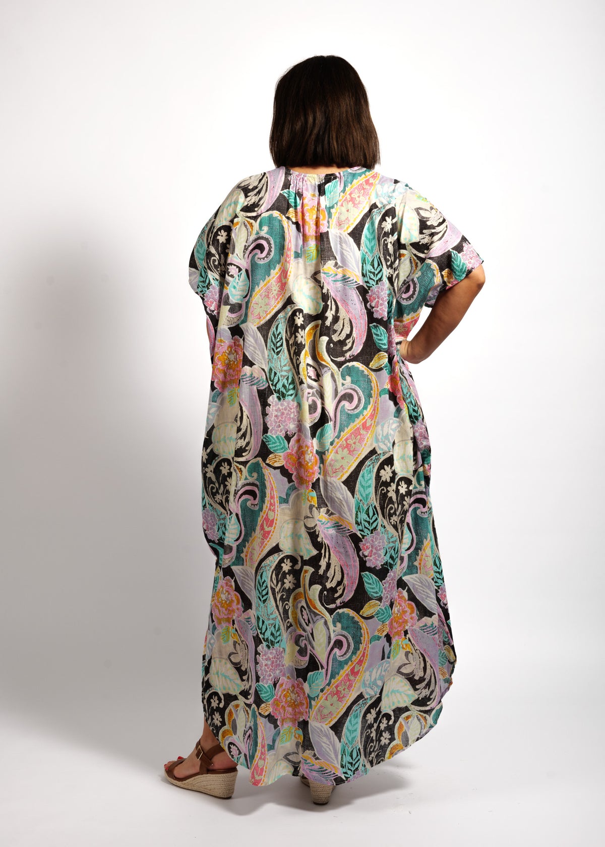 Isla Kaftan in Black Wash