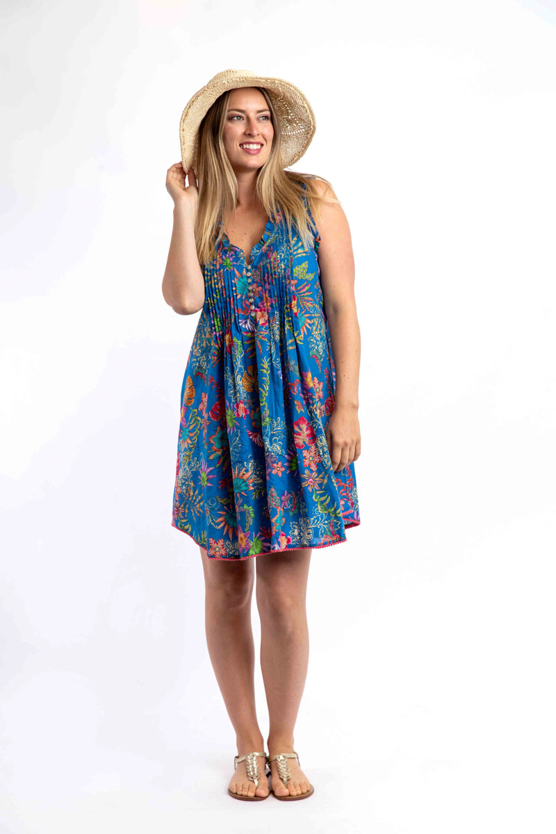 Chilli Style Dress in Royal Blue Floral