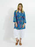 Tully Top in Royal Blue Floral