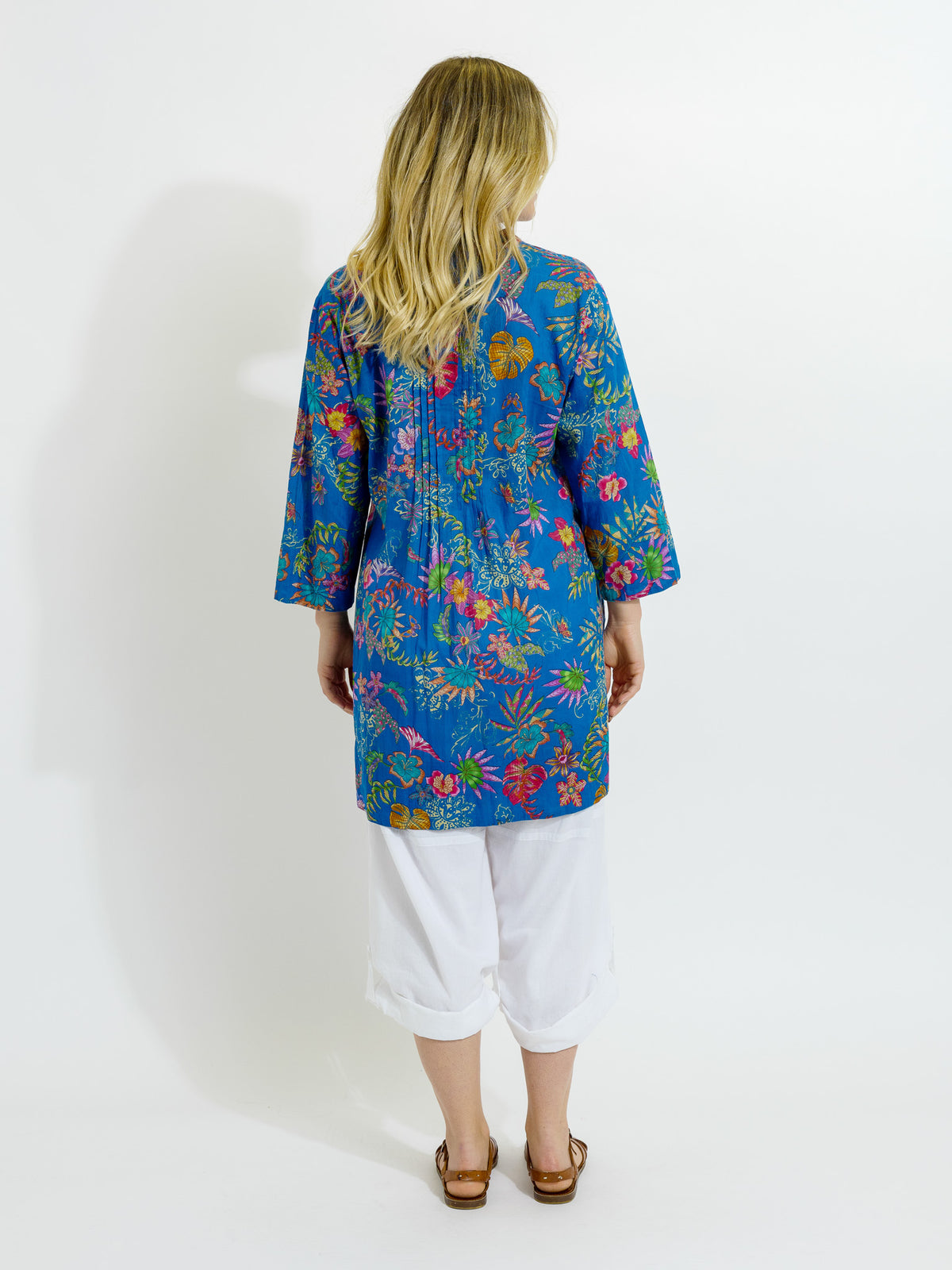 Tully Top in Royal Blue Floral