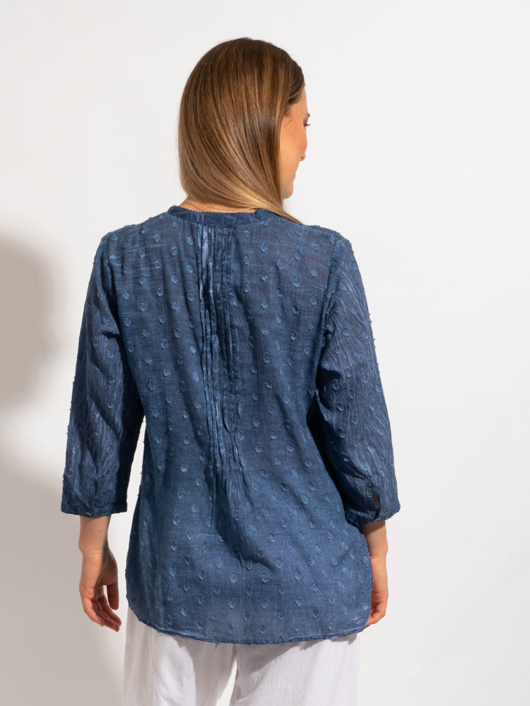 Mozaic Yamba Top in Denim Wash