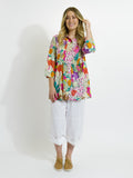 Maroochy Collared Shirt in Fresh Pink Floral