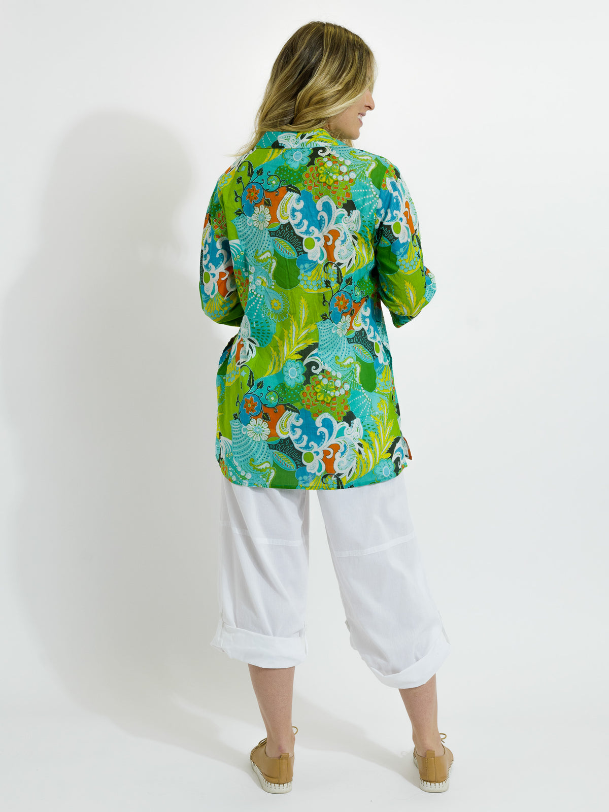 Maroochy Collared Shirt in Kaleido Garden