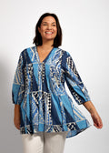Alexa Top in Blue Rectangles