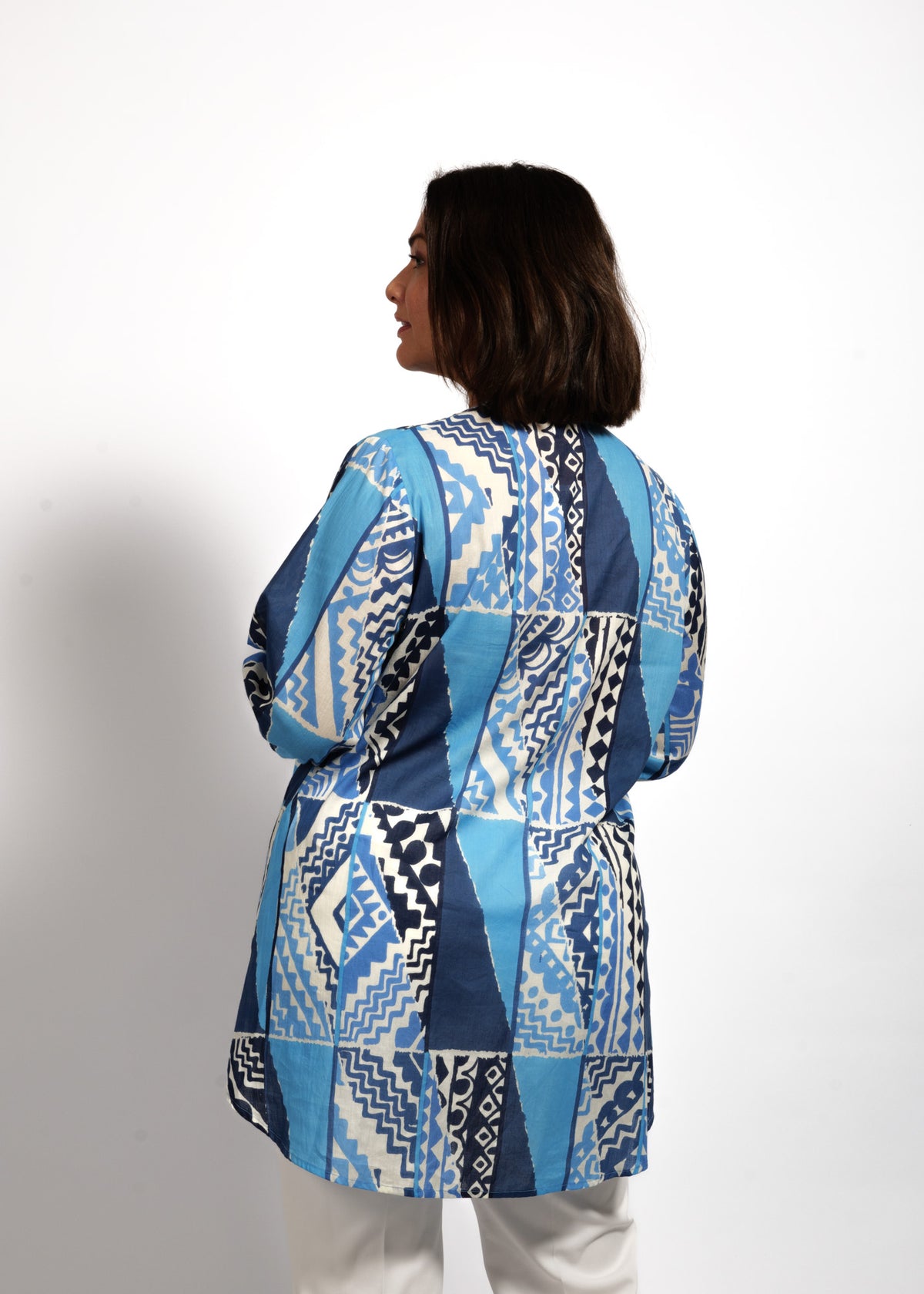 Alexa Top in Blue Rectangles