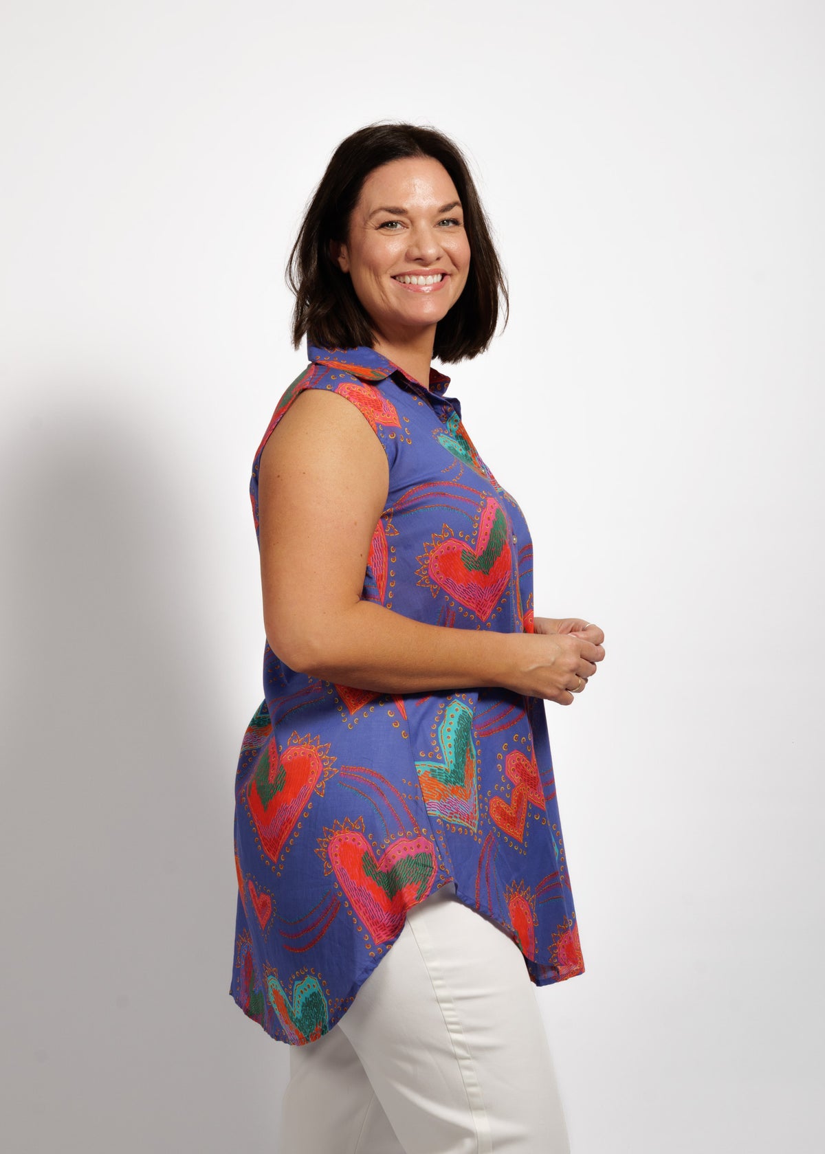 Ana Top in Purple Hearts