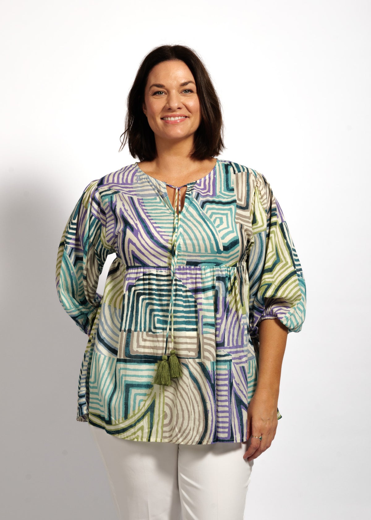 Rosa Top in Lime Mauve