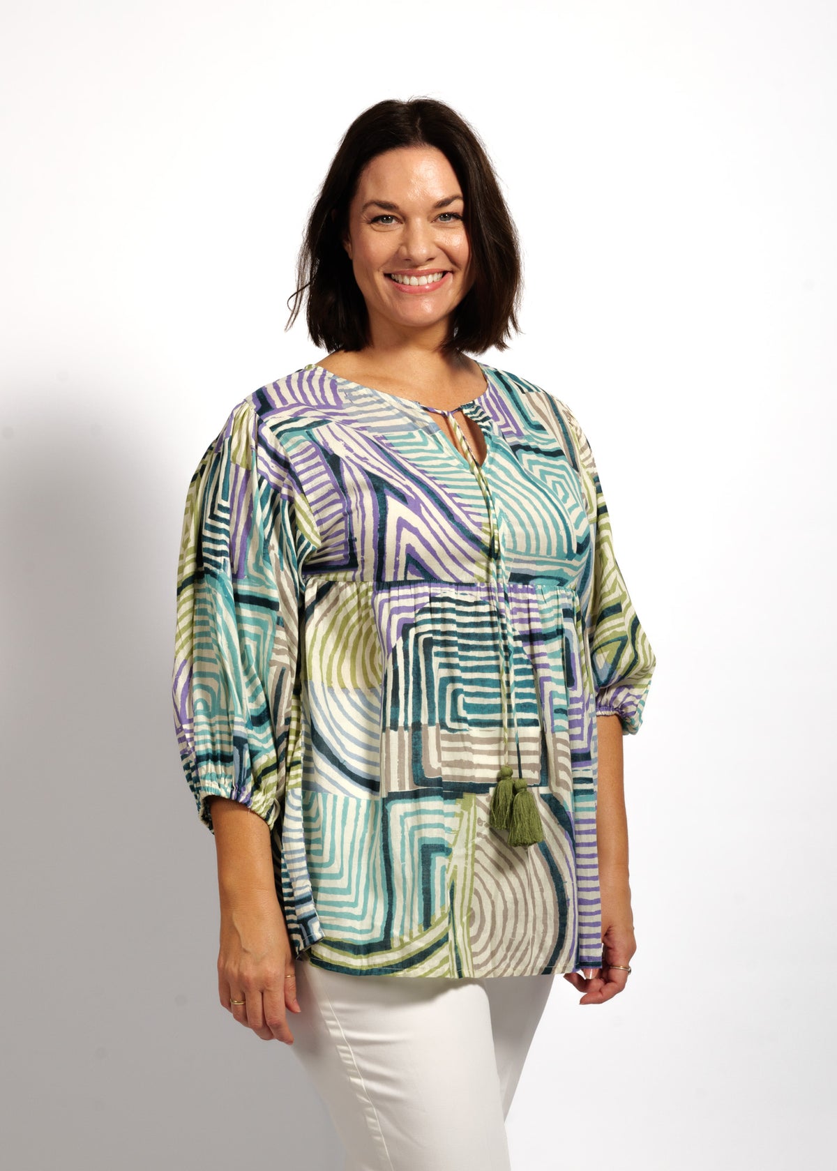 Rosa Top in Lime Mauve